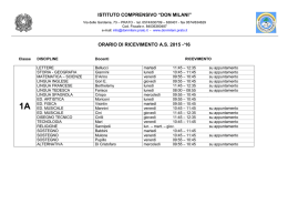 Orari Ricevimento Sem benelli