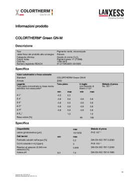 Informazioni prodotto COLORTHERM® Green GN-M