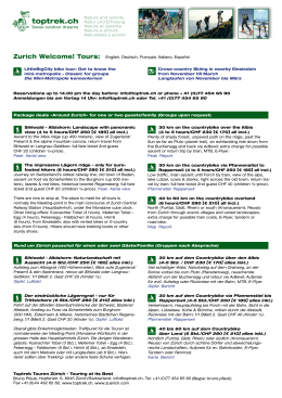 Zurich - Toptrek Touren Z&uuml;rich