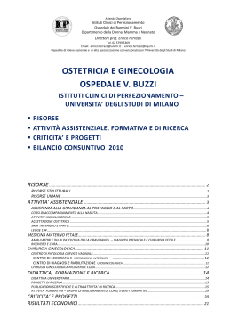 OSTETRICIA E GIN OSPEDALE V. OSTETRICIA E GINECOLOGIA