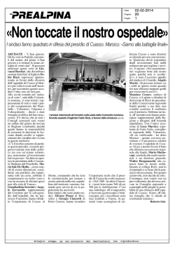 «Non toccate il nostro ospedale»