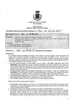 DETERMINAZIONE DEL REGISTRO GENERALE N° i