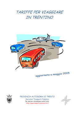 tariffario maggio 2015 - Trentino Trasporti Esercizio Spa