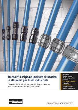 Transair®: l`originale impianto di tubazioni in alluminio per fluidi