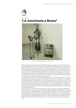 Nei giorni della fiera Roma Contemporary la Nomas Foundation ha