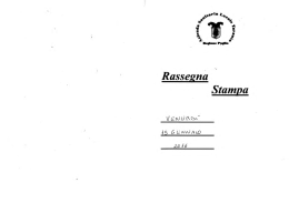 rassegna stampa asl ta &acirc; - Portale Regionale della Salute