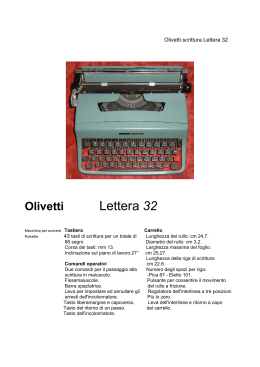 Olivetti scrittura Lettera 32