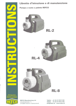 Istruzioni d`uso - Refco Manufacturing Ltd.