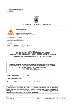Pag. 1 di 66 All. 006 RIFERIMENTO - Provincia Autonoma di Trento