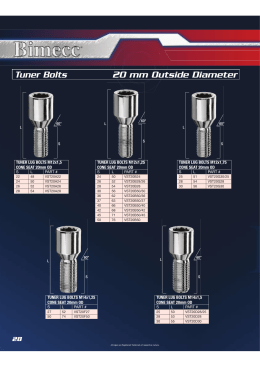 Tuner Bolts 20 mm Outside Diameter