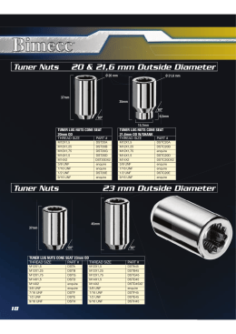 Tuner Nuts 23 mm Outside Diameter Tuner Nuts 20 & 21,6 mm