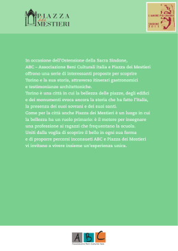 In occasione dell`Ostensione della Sacra Sindone, ABC