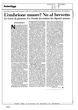L`embrione muore?