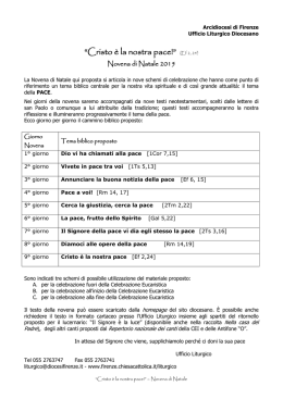 Novena di Natale - Arcidiocesi di Firenze