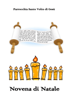 Novena di Natale - Parrocchia Santo Volto di Ges&ugrave;