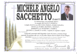 MICHELE ANGELO SACCHETTO&hellip;
