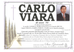 CARLO VIARA - Comune di Fossano