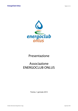 Scheda informativa EnergoClub