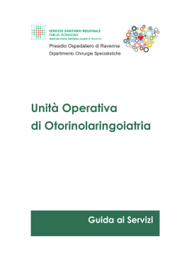 Unit&agrave; Operativa di Otorinolaringoiatria