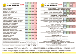Scarica le Tariffe 2015 in PDF