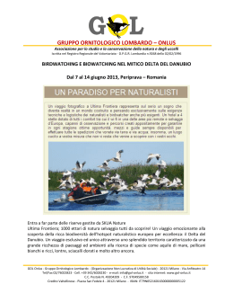 Viaggio DANUBIO_GOL 2014 - Gruppo Ornitologico Lombardo