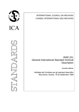 ISAD (G): General International Standard Archival