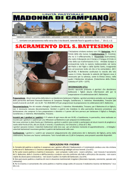 Date Prep e Batt. 2013 - Unit&agrave; Pastorale Madonna di Campiano
