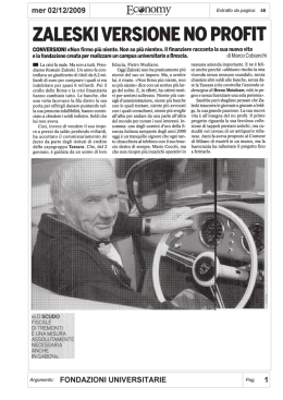 ZALESKI VERSIONE NO PROFIT