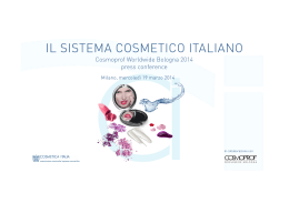 Relazione del Presidente Cosmetica Italia Fabio Rossello