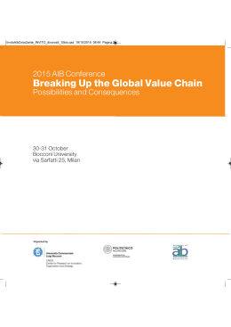 the program as pdf - Breaking up the global value chain