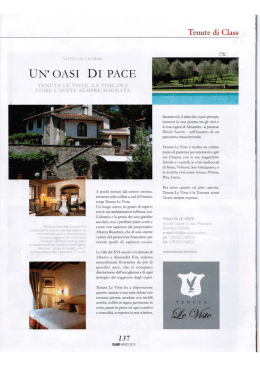 UN` OASI DI PACE - Tenuta Le Viste