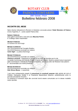 ROTARY CLUB PADOVA CONTARINI Bollettino