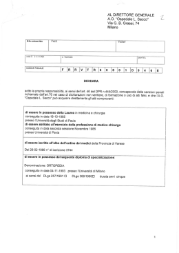 CURRICULUM FERRI - Ospedale Luigi Sacco