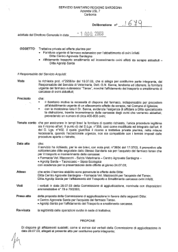 Delibera 01 Agosto 2003,N.1679