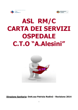 ASL RM/C CARTA DEI SERVIZI OSPEDALE C.T.O “A