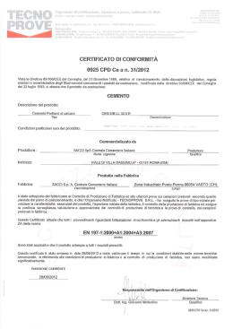 i. Organismo di certificazione, Ispezione e prova, notificato CE 0925