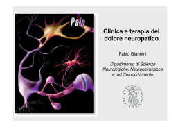 Clinica e terapia del dolore neuropatico