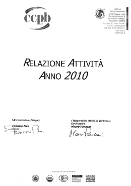 Scarica la relazione del 2010