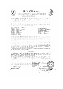 STATUTO G.S. VILLA