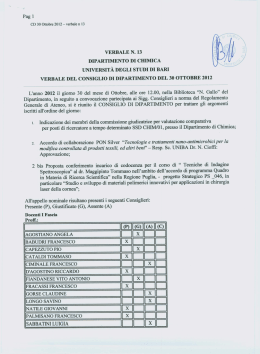 n. 13 del 30.10.2012 - Dipartimento di Chimica