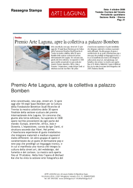 Premio Arte Laguna, apre la collettiva a palazzo Bomben