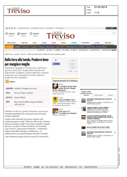 dalla terra alla tavola. produrre bene per mangiare meglio