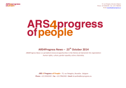 ARS4Progress Newsletter - 23 October 2014 _3_