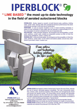 IPERBLOCK&reg;&ldquo;, - Italgasbeton