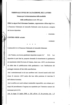 istanza e provvedimento autorizzatorio