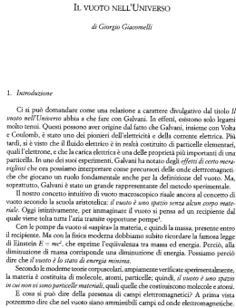 IL VUOTO NELL`UNIVERSO