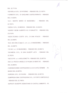 del 22,7713% io)di bella srl di paterno` - ribasso