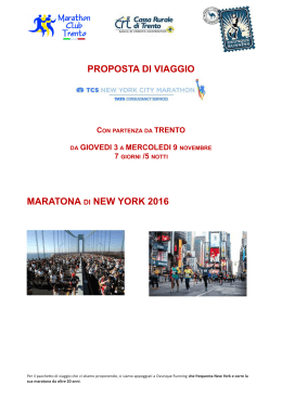 proposta di viaggio maratona di new york 2016