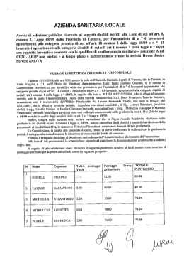 Verbale di rettifica procedura concorsuale selezione pubblica