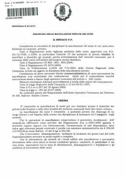 disciplina delle liacellazioni private dei suini